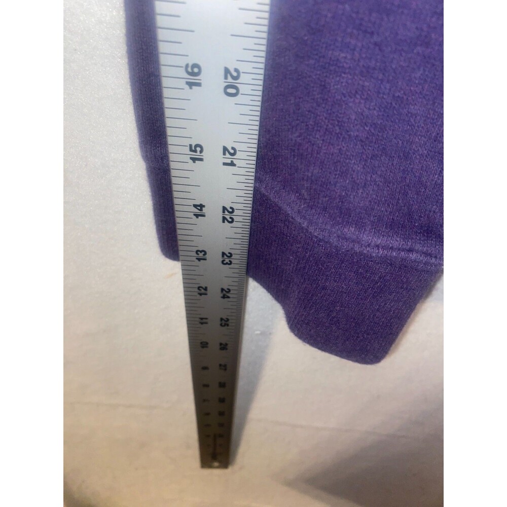 Polo Ralph Lauren Sweater Mens Medium Purple 1/4 Zip Mock Neck Pullover Pony L - Picture 5 of 7